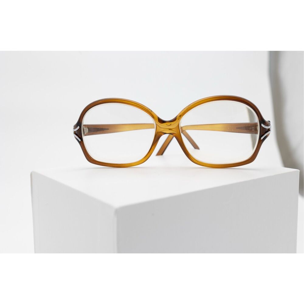 Vintage Optyl Germany Amber Tortoiseshell Eyeglasses Retro 80s Optical Frames